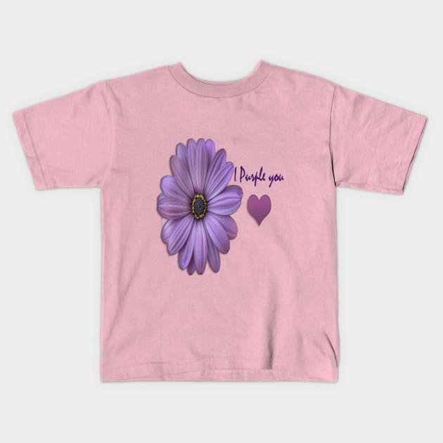 I Purple you Kids T-Shirt by D_creations